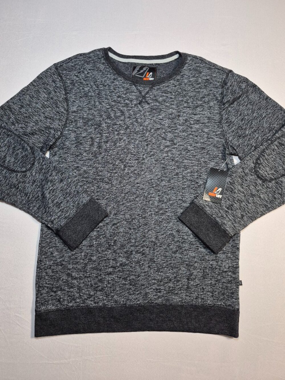 Amplify Young Men's French Terry Crewneck  Sweatshirt Size  XXL Gray Black   $40